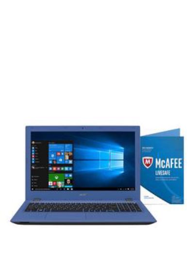 Acer Aspire E5-573 Intel&Reg; Core&Trade; I3 Processor, 4Gb Ram, 1Tb Hard Drive, 15.6 Inch Laptop With Mcafee Livesafe And Optional Microsoft Office 365 Home &Ndash; Blue - Laptop With Microsoft Offic